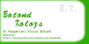 botond kolozs business card